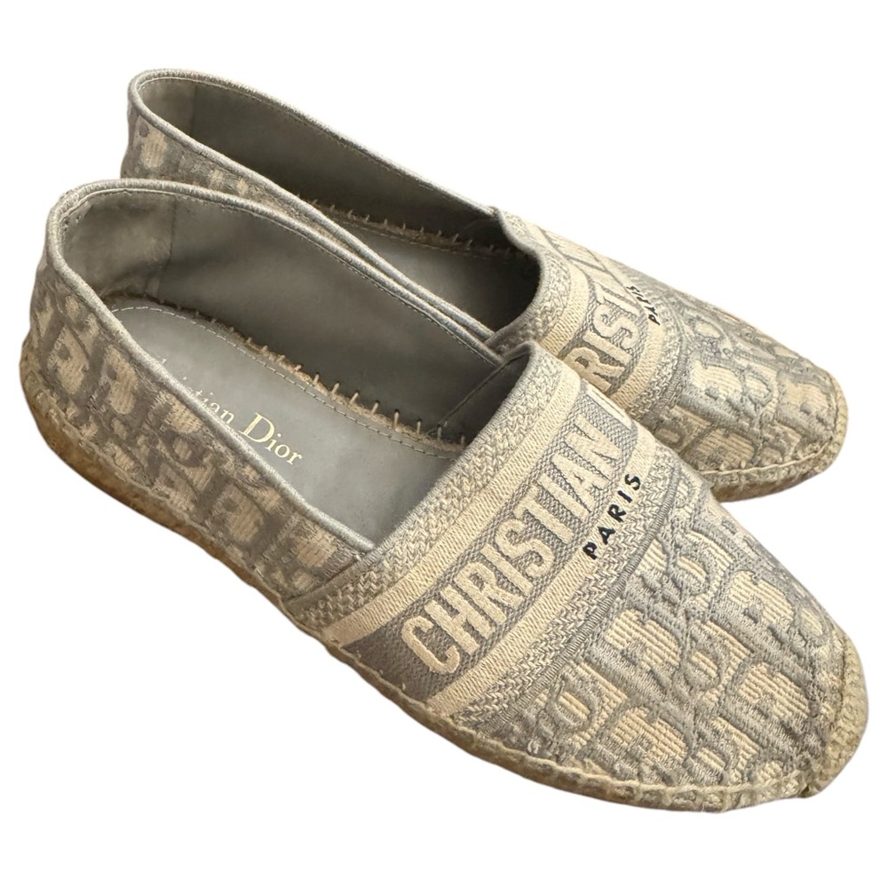 Dior- Christian Dior Cream and Gray Espadrilles Sz 38 (8) - Picture 5 of 10
